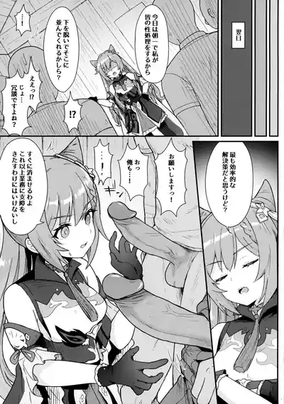 Page 4 of Keqing-chan ga Buka o Shigokimakuru Hon.