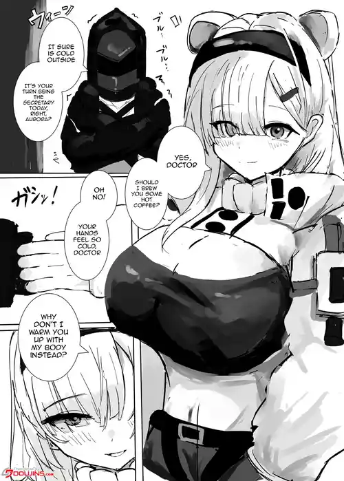 [Sunaneko] Aurora-chan to Karada Attame Ecchi o Suru Ohanashi | Story about Doing Lewd Things with Aurora as She Warms My Body (Arknights)  [English] {Doujins.com}