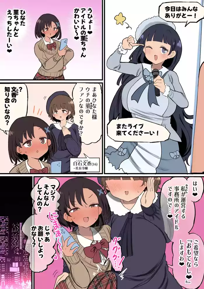 Futanari Rikubu-chan is sexually aroused by an idol girl
