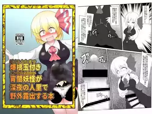 (Reitaisai 15) [Daishizen Juukou (Ashital)] Bakukon Tamatsuki Yoiyami Youkai ga Shinya no Sato de Yagai Roshutsu suru Hon (Touhou Project)