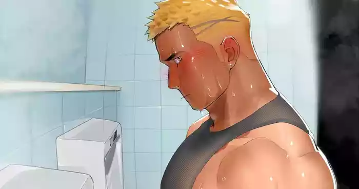 金髪ライン入り男子君と真夜中トイレハッテン