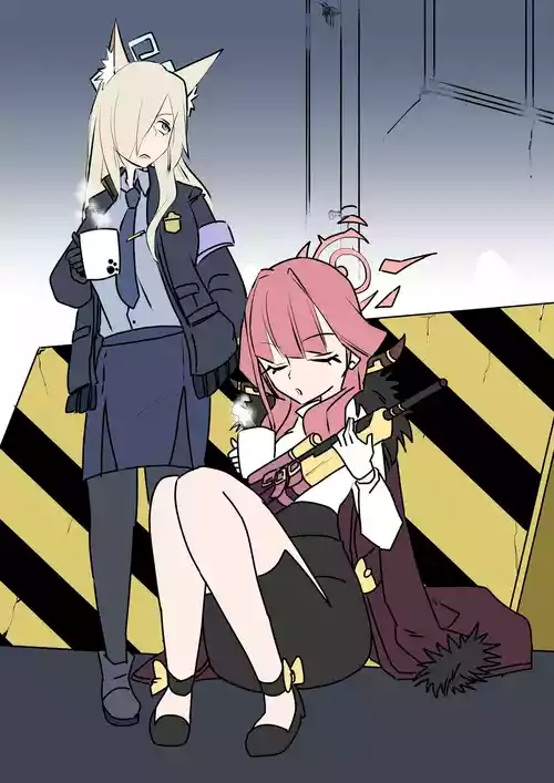 [京唄麻呂] 身体が勝手に動いちゃう？アウトローと狂犬 (ブルーアーカイブ)